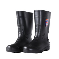 Pull-back rain boots for men, plus velvet, non-slip, wear-resistant, short, medium and high rain boots, men's construction site long water boots, rubber shoes for men