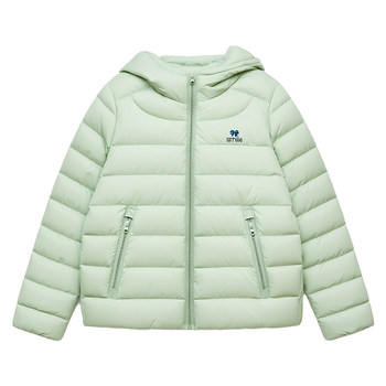 Dm100 large size 100% women's slightly fat mm winter shoulder hooded short lightweight three-proof rib down jacket