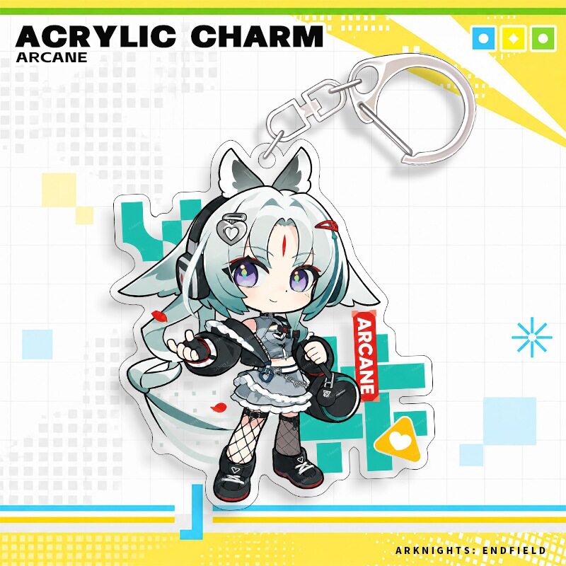 เครื่องหมายตราประทับสองดวง ลายอินทรีและเขา งานเทศกาล ของ Arknights Endwalker พร้อมขาตั้งอะคริลิกใส สำหรับแขวนบัตร รูปภาพของจวง ฟางอี้