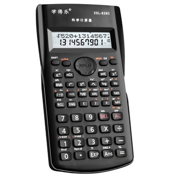Scientific function calculator large screen double line display arithmetic