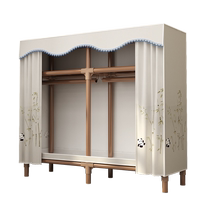 Storage clothing kitchen household bedroom cabinet cloakroom simple wardrobe assembly storage cabinet rental room floor-standing hanging wardrobe