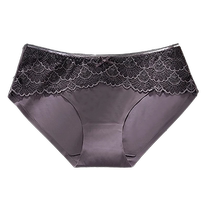 Catman Underwear Womens Pure Cotton Antibacterial Style 2024 Summer Thin Sexy Lace Seamless Girls Triangle Shorts