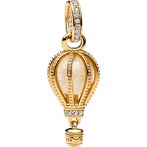 Pandora Pandoras step-by-step pendant gold sparkling transparent hot air balloon high-end elegant dream