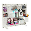 Desktop remodeled storage rack magnetically absorbs metal hole plate