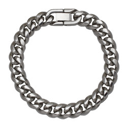 Titanium steel non -fading Cuba chain bracelet men's tide high -level sensor original design cold wind sweet sweet girl accessories