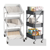 Trolley storage rack for home bathroom floor-standing bedroom multi-layer baby snack organizer kitchen storage storage rack