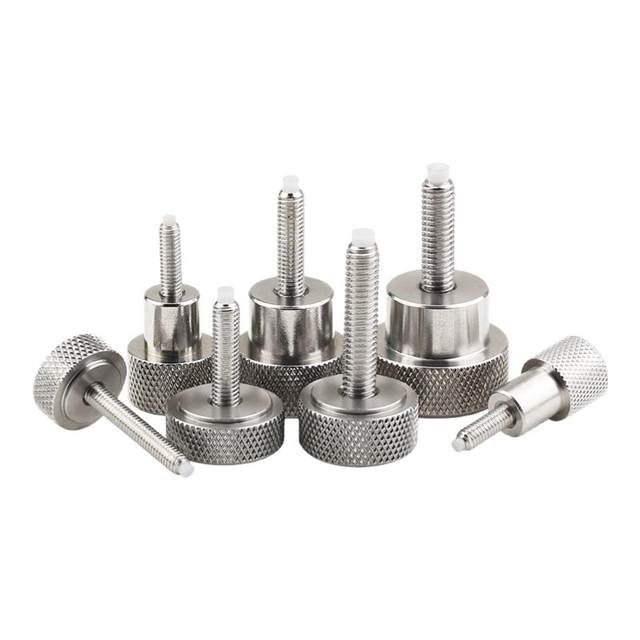 Stainless steel hand-tight screw roller head with buffered rubber head