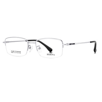 Schlohua men's half-frame titanium frame glasses frame