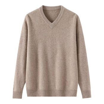 100% pure wool sweater men's v-neck thickened sweater 100% pure wool sweater men's v-neck thickened sweater