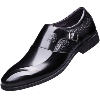 Genuine leather scalp shoes for the elderly, breathable, casual, business formal wear