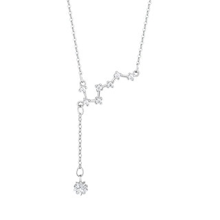 Catiro baby's breath necklace 925 sterling silver clavicle chain