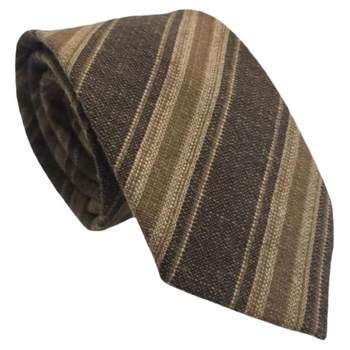 Brown linen cotton korean style dark red hand tie