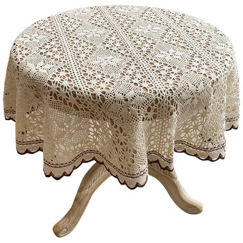 Retro pastoral cotton thread crochet tablecloth Retro pastoral cotton thread crochet tablecloth
