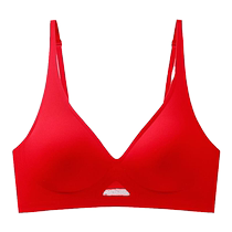 Ensemble de sous-vêtements sans couture Cat Mans Year of the Dragon pour femmes rouge petits seins push-up sous-vêtements dautomne et dhiver pour femmes année du dragon boîte de mariage