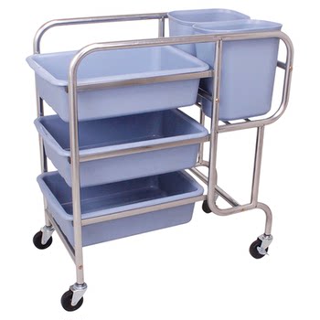 Hotel stainless steel commercial dining tray collection truck dining tray