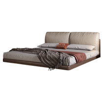 Yiluo Connelly Leather Bed Italian Minimalist Suspended Bed Light Luxury Modern Simple Master Bedroom Storage Bed Soft Covered Wedding Bed