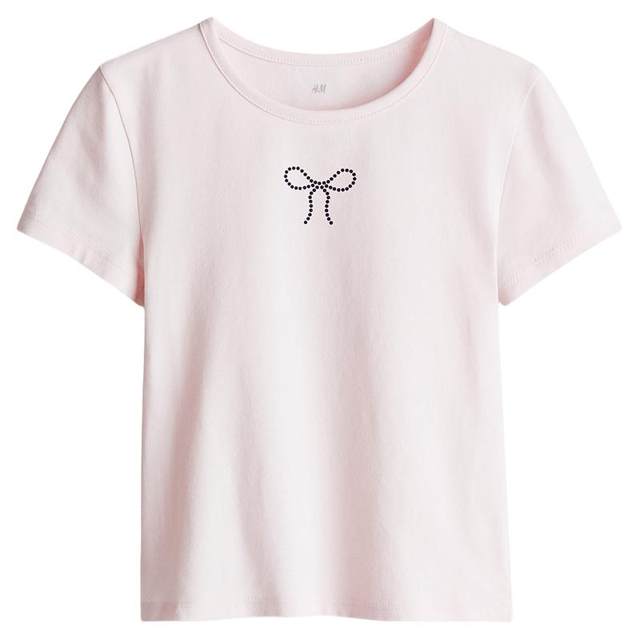 HM children's clothing children's boys and girls T-shirts 2025 new comfortable and casual printed round neck short-sleeved top 1272040