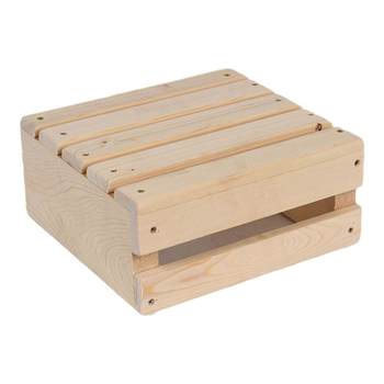 Wooden footstool balcony heighten bathroom kitchen anti-slip mat