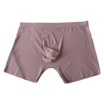 2023 ໃໝ່ Ice Silk Men's Underwear Men's Boxer Briefs Thin Summer One-piece Seamless Boys Shorts Boxer Shorts