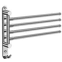 Kabei 304 stainless steel balcony clothes hanger punch-free storage rack wall-mounted towel storage rack rotatable hanging rod