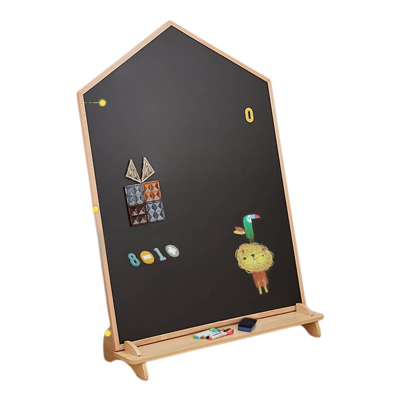 Zryz solid wood children's double-sided magnetic drawing board for home use