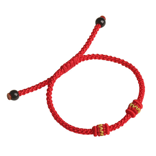 Beaded red rope bracelet semi-finished bracelet for men