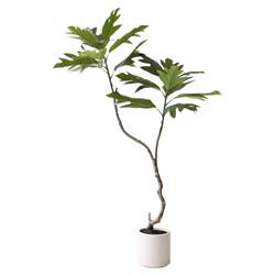 Simulated Bread Tree Potted Plant, Artificial Green Plant for Living Room, Clothing Store Window Decoration, Floor-Standing Fake Tree Plant, Landscaping Bonsai