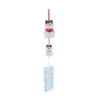 (Self-operated) Yakushi Kiln Shiba Inu Wind Chimes Japanese Style Japanese Style Pendant Ceramic Pendant Birthday Gift Simple Handmade
