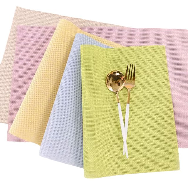 Western place mat colorful solid color European thermal insulation and oil-proof pvc