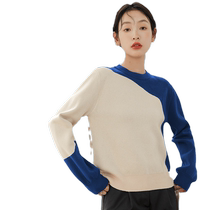 Knitted Round Collar Sweater Fashion Temperament Lady Spring Beat Undershirt Spring Inner lap Coloured winter blouse High level sensation spring clothing