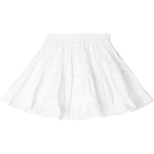 【奶芙朵朵】高密全棉 夏日百搭蓬蓬白色蛋糕腰裙女童夏季新款