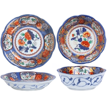 (Self-operated) Japan-imported Mino-yaki ceramic plate Japanese-style ancient Imari dessert dish dipping sauce and seasoning bowl