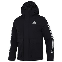 adidas Adidas summer mid-length hooded jacket 2024 summer new sports windproof cotton jacket GT1688