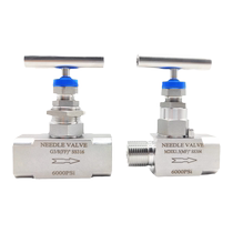 304316 stainless steel high pressure needle valve needle valve through plate 6000psi instrument stop valve regulating valve 4 points NPT