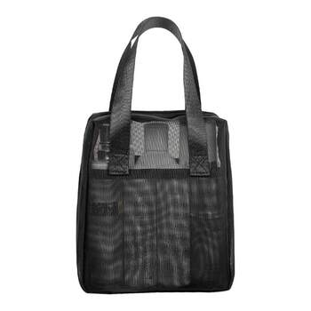 Mesh portable large capacity travel toiletry bag