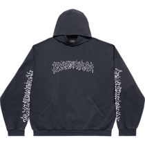 BALENCIAGA Balenciaga mens DIY METAL OUTLINE hooded sweatshirt