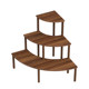 Corner multi-layer ladder flower rack fan-shaped storage rack