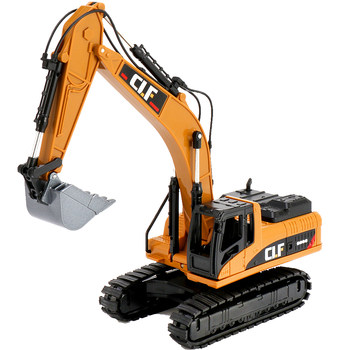 Alloy Engineering Vehicle Excavator Toy Car for Boys, Realistic Children's Bulldozer, Large Loader, Mixer Truck, Crane Model