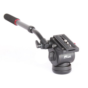 Jieyang JY0506H hydraulic damping pan/tilt vertical shot aluminium alloy SLR professional camera universal tripod monopod slide track metal DV panoramic camera ບັນທຶກວິດີໂອ