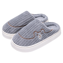 Thick-soled cotton slippers for men in winter 2023 new indoor home household non-slip wool slippers for men for winter wear