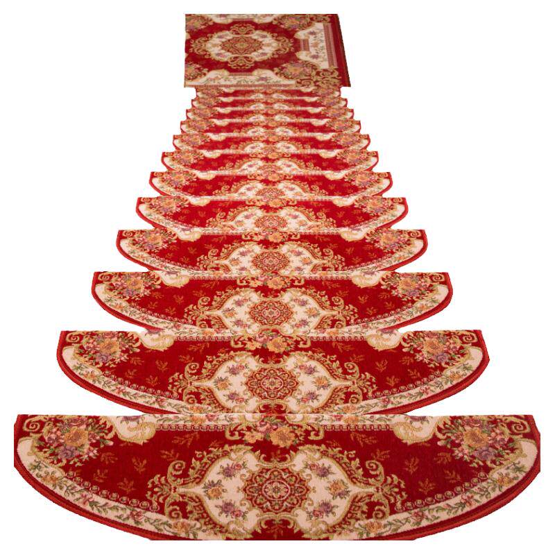 European style stair step mat glue-free solid wood floor covering