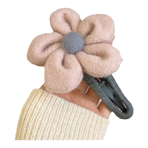 Forest style woolen flower hairpin for womens back head hairpin large duckbill clip high-end hairpin clip headwear