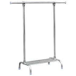 Nordic floor-standing telescopic stainless steel clothes drying rack balcony rack rack ຫ້ອງນອນຂະຫນາດນ້ອຍເຄື່ອງນຸ່ງຫົ່ມ rail hanger ເຄື່ອງນຸ່ງຫົ່ມ