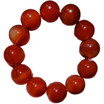 ທໍາມະຊາດ Nanjing Yuhua Stone Agate Red Plate Play Sardonyx Bracelet Chalcedony Bracelet 20MM