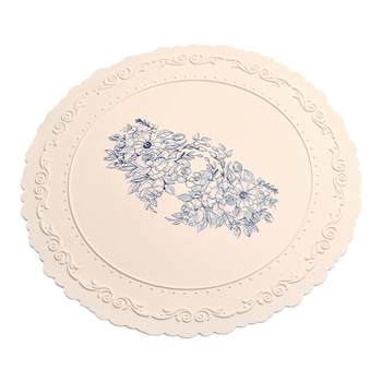 Relief blue and white silicone thermal insulation pad with high-end and elegant feeling