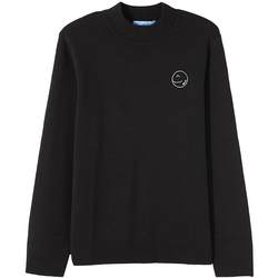 A21 ດູໃບໄມ້ລົ່ນແລະລະດູຫນາວຂອງຜູ້ຊາຍຄູ່ຜົວເມຍຍິງໃຫມ່ເຫມາະກັບຄໍສູງເຄິ່ງຫນຶ່ງ embroidered ເສື້ອ sweater ແຂນຍາວ trendy ເທິງ