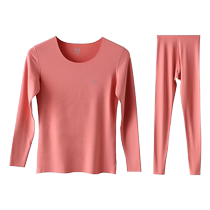 Catman Seamless Thermal Underwear Womens Thickened and Velvet 2024 New German Velvet Heated Autumn Clothes and Autumn Pants Set Winter