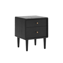 Original element solid wood bedside table modern simple small apartment bedroom oak double drawer bedside table M6022