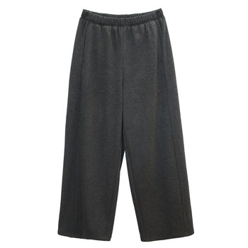 Muzi ideal slim casual pants plus velvet narrow straight fit