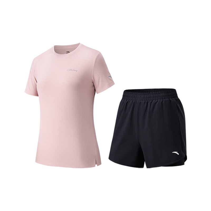 ANTA sports suit women's quick-drying breathable short-sleeved shorts